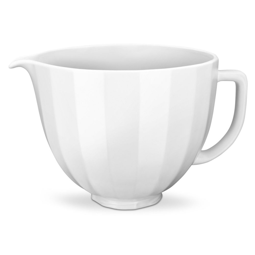 4.7L White Shell Ceramic Bowl for Tilt-head Stand Mixer KSM2CB5PWS - Image 5